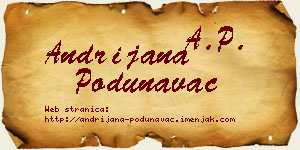 Andrijana Podunavac vizit kartica